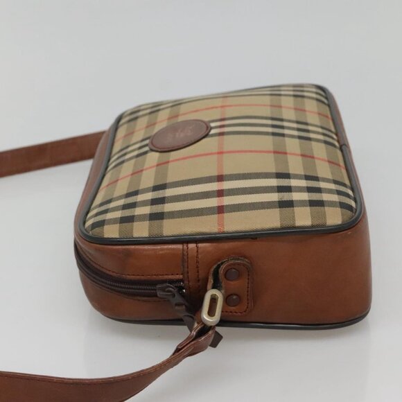 Burberrys Nova Check Shoulder Bag Canvas Beige Auth BA885 - Picture 4 of 16